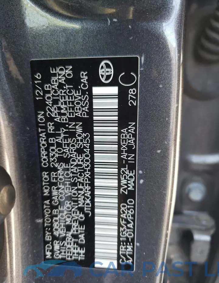 JTDKARFPXH3004453# 12