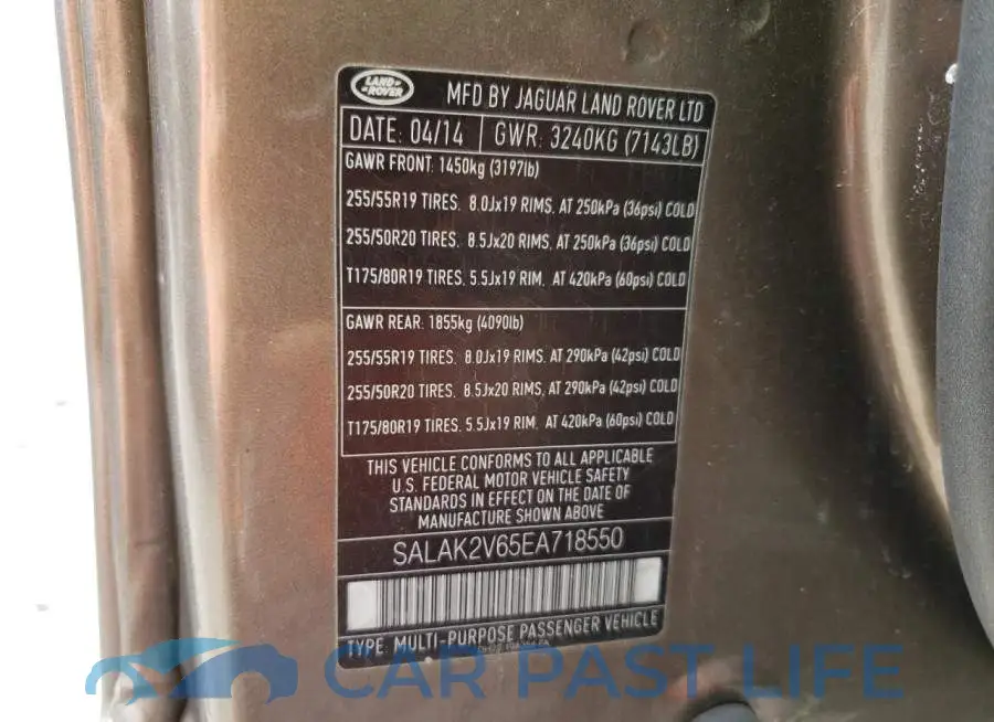 SALAK2V65EA718550# 13