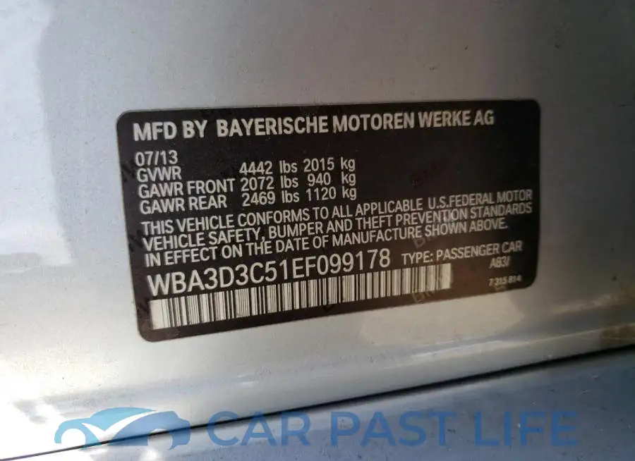 WBA3D3C51EF099178# 12