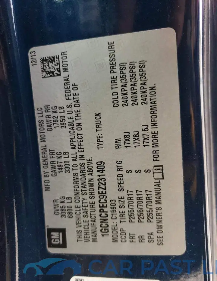 1GCNCPEC9EZ231409# 12