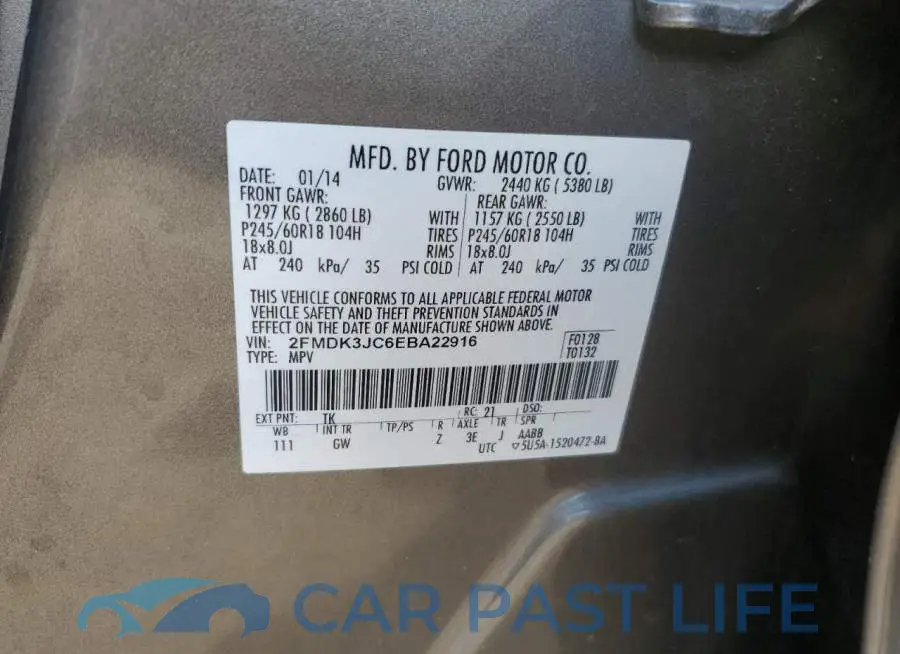 2FMDK3JC6EBA22916# 13