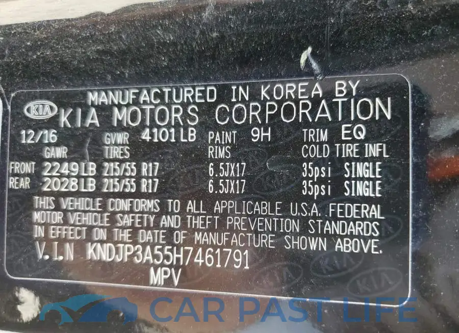 KNDJP3A55H7461791# 12