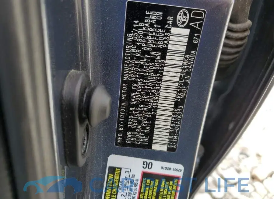 2T1BURHE9EC171439# 13