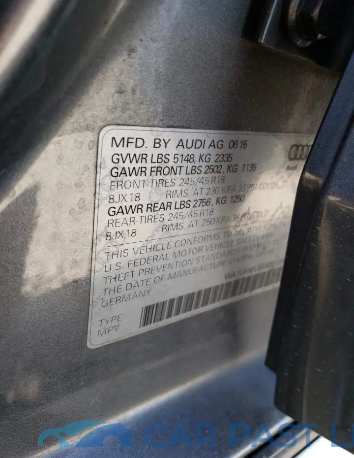 WA1UFAFL4GA001254# 12