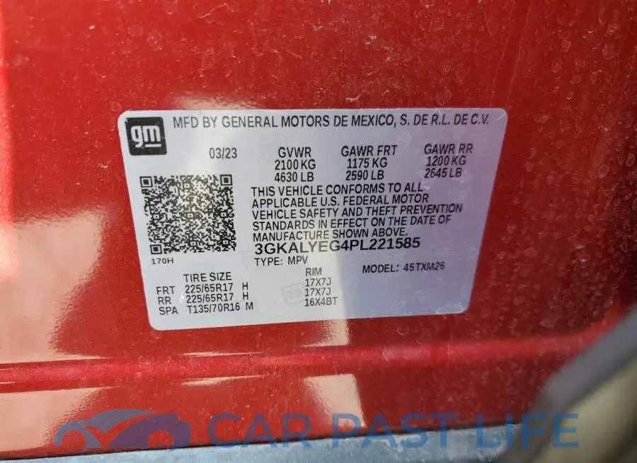 3GKALYEG4PL221585# 13