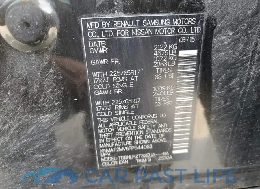 KNMAT2MV6FP544063# 13