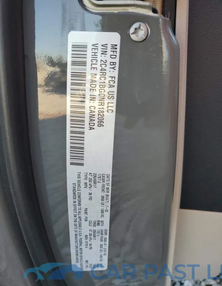 2C4RC1BG0NR182066# 14