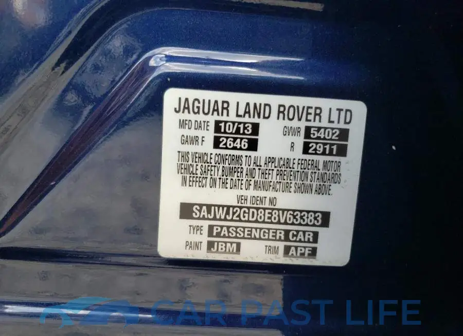 SAJWJ2GD8E8V63383# 12