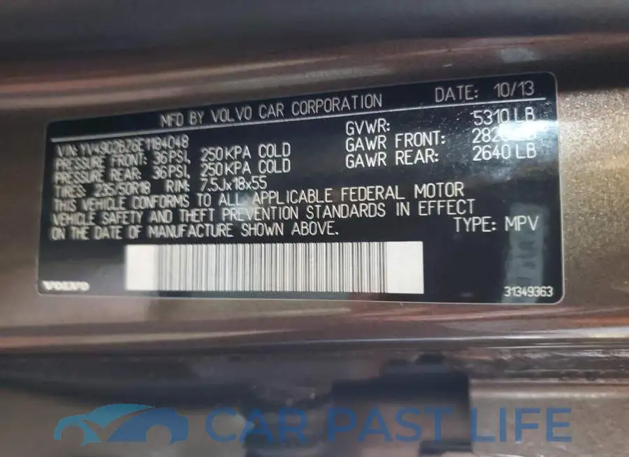 YV4902BZ6E1184048# 13