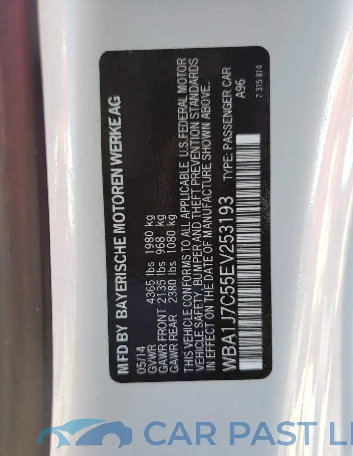 WBA1J7C55EV253193# 12