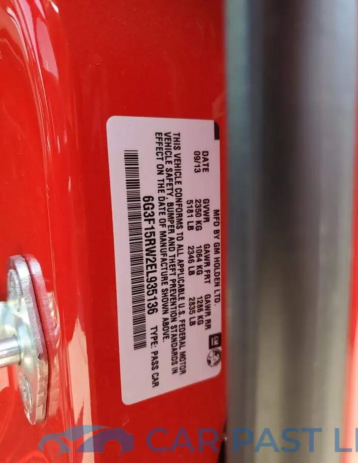 6G3F15RW2EL935136# 12