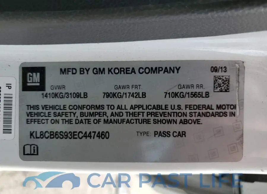 KL8CB6S93EC447460# 12