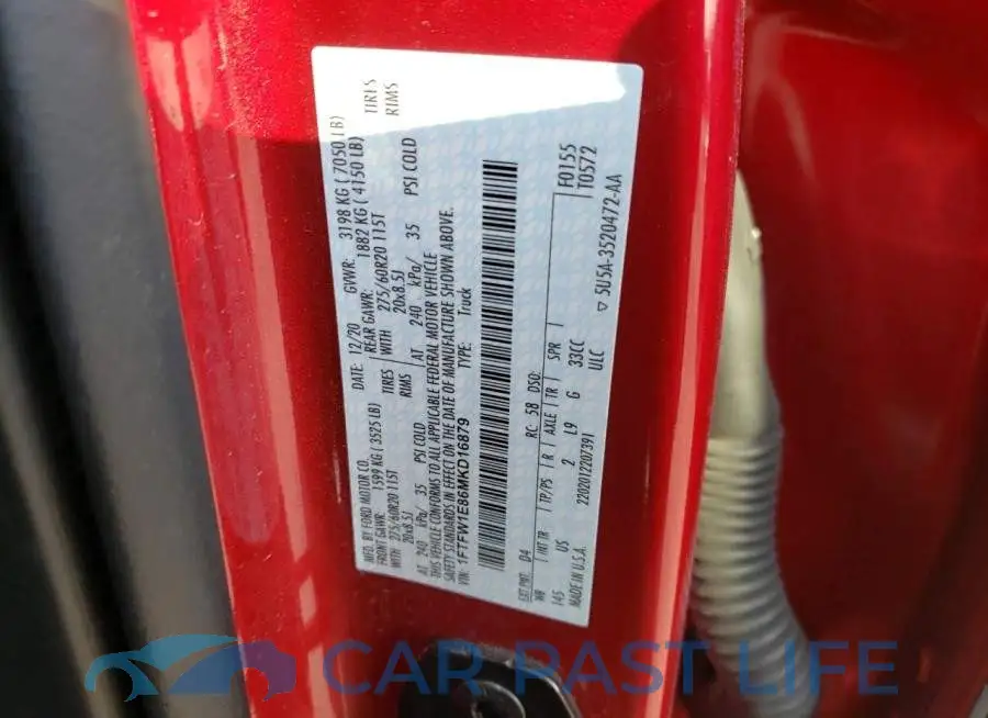 1FTFW1E86MKD16879# 12