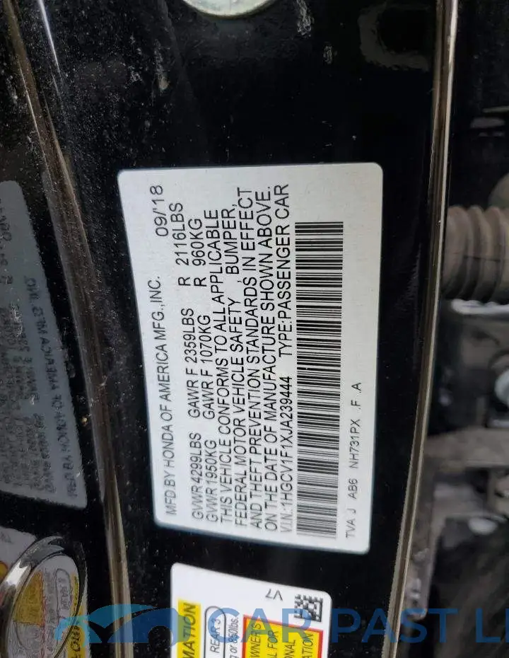 1HGCV1F1XJA239444# 13