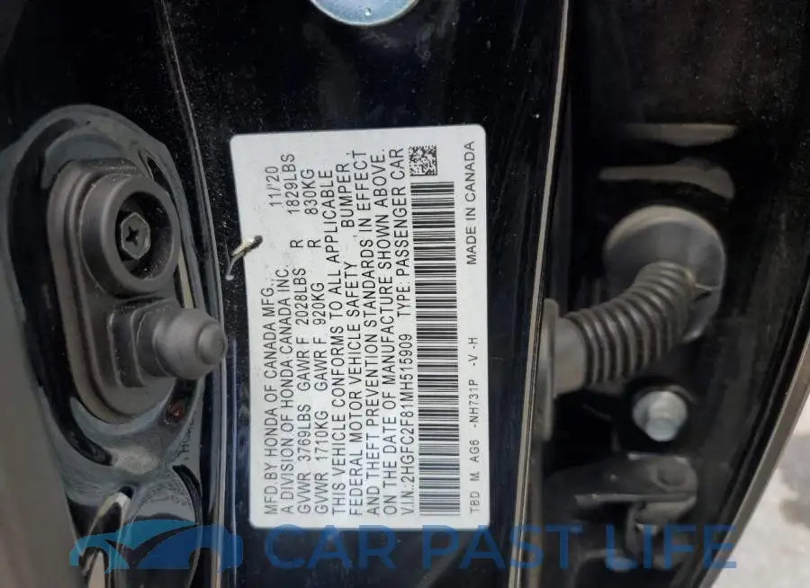 2HGFC2F81MH515909# 12
