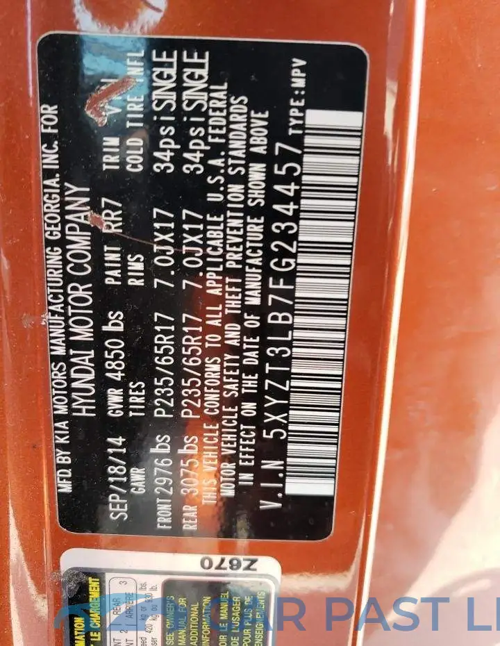5XYZT3LB7FG234457# 13