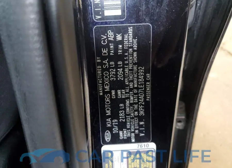 3KPF24AD7LE184992# 12