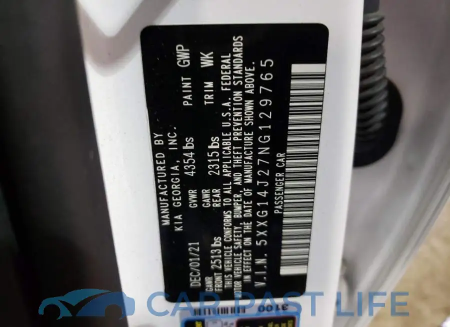 5XXG14J27NG129765# 12