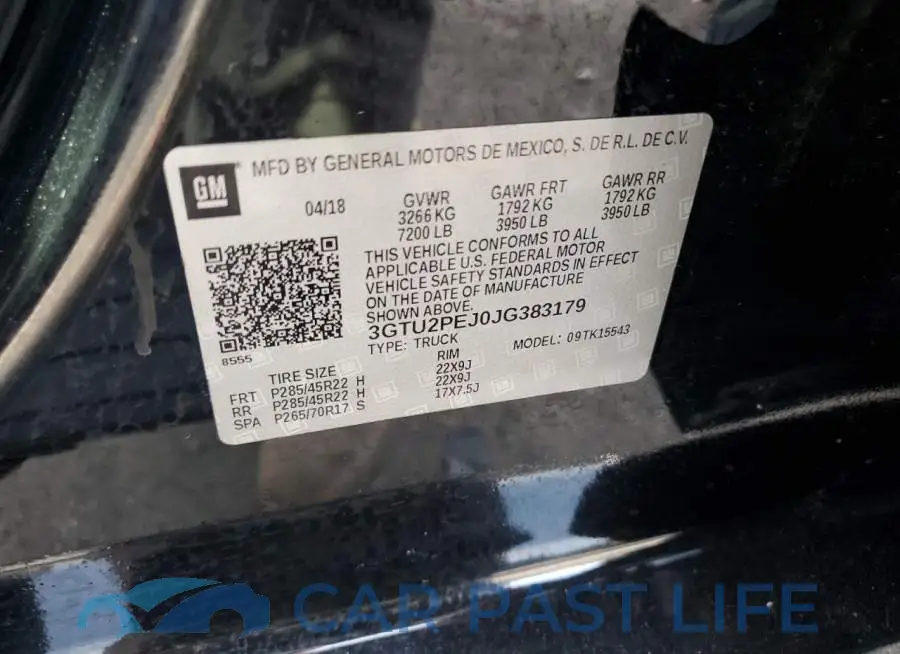 3GTU2PEJ0JG383179# 12