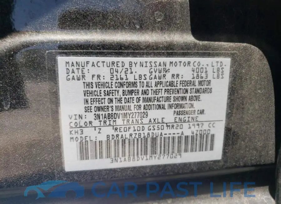 3N1AB8DV1MY277029# 12