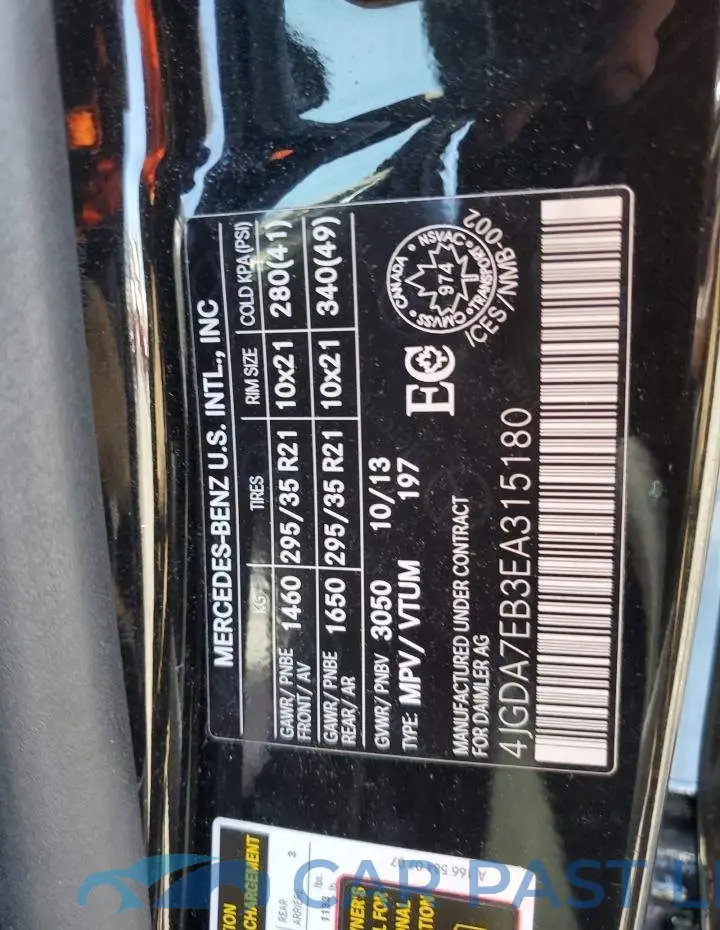 4JGDA7EB3EA315180# 12