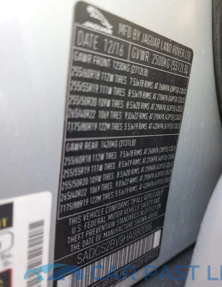 SADCS2BV9HA880086# 13