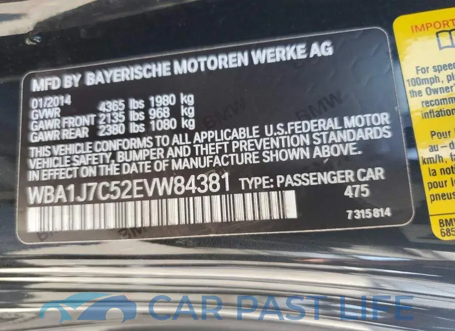 WBA1J7C52EVW84381# 13