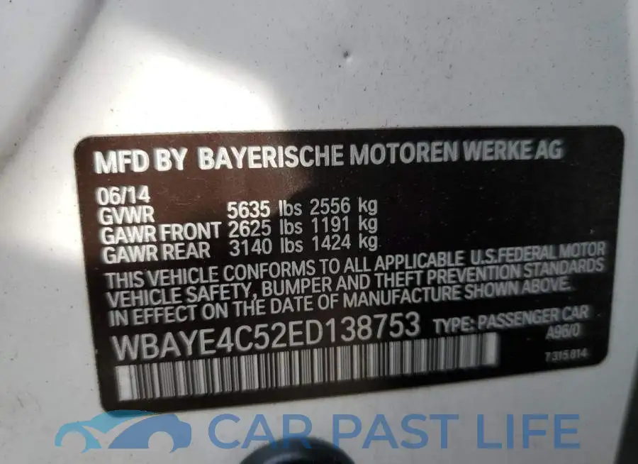 WBAYE4C52ED138753# 12