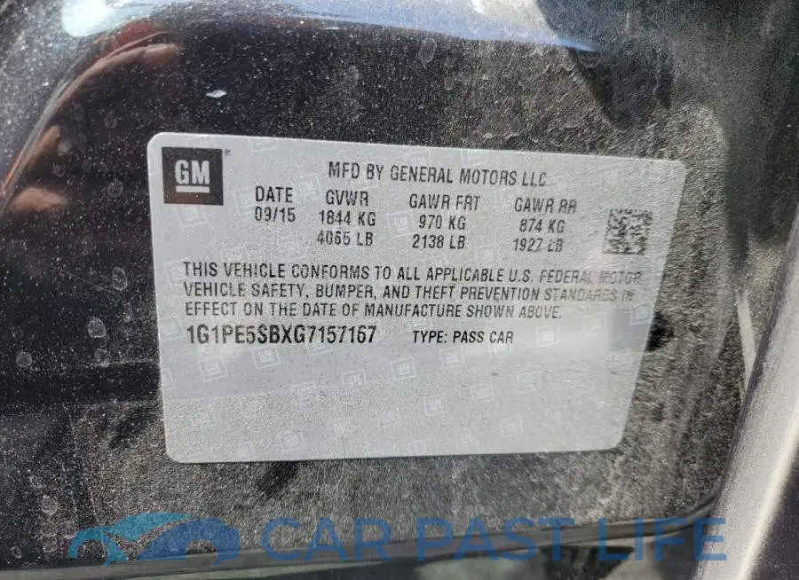 1G1PE5SBXG7157167# 12