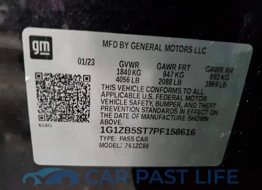 1G1ZB5ST7PF158616# 12