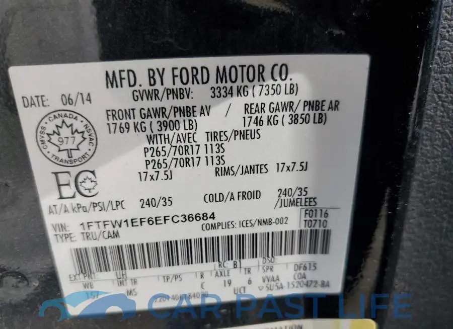 1FTFW1EF6EFC36684# 12