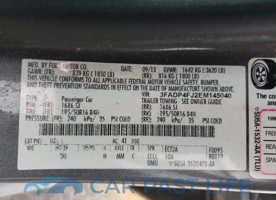 3FADP4FJ2EM145040# 13