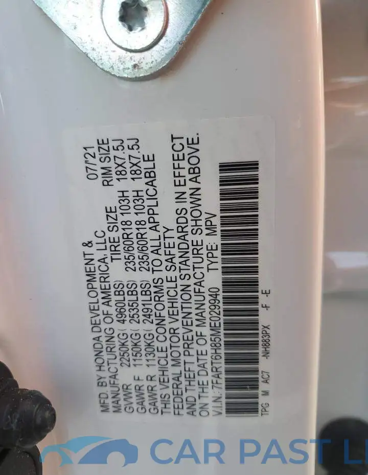7FART6H85ME029940# 13