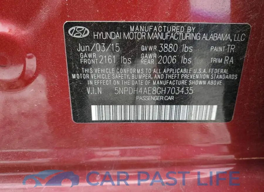 5NPDH4AE8GH703435# 12