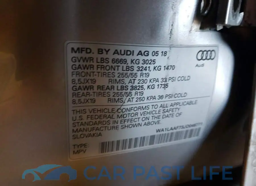 WA1LAAF73JD046771# 13