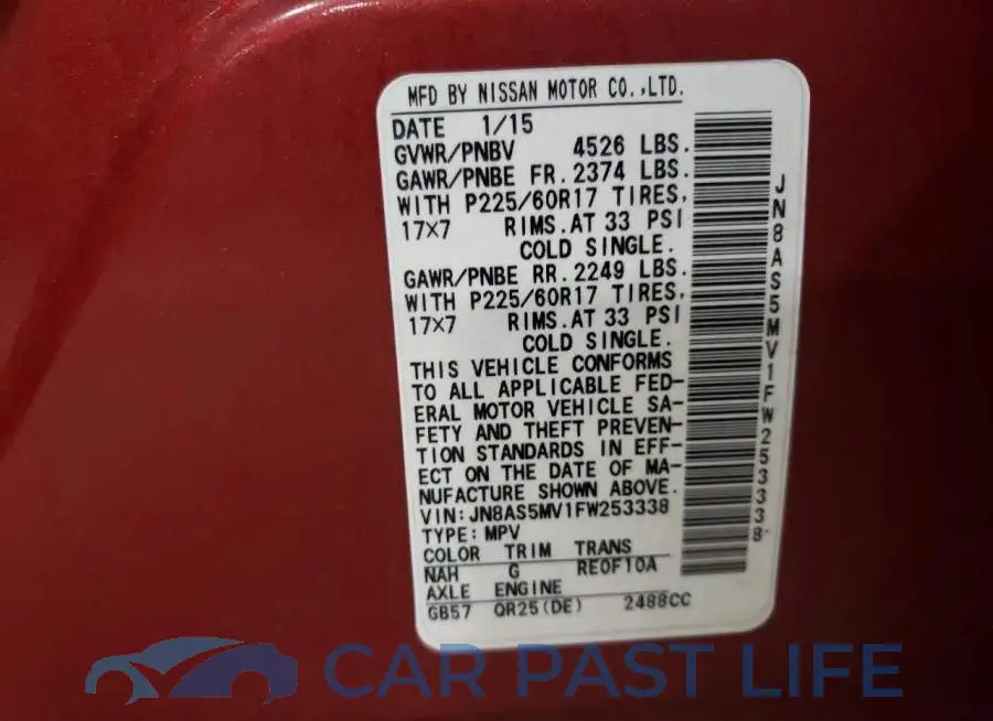 JN8AS5MV1FW253338# 13