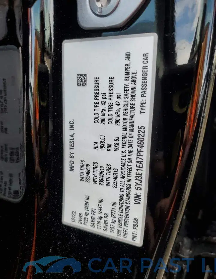 5YJ3E1EA7PF460225# 13