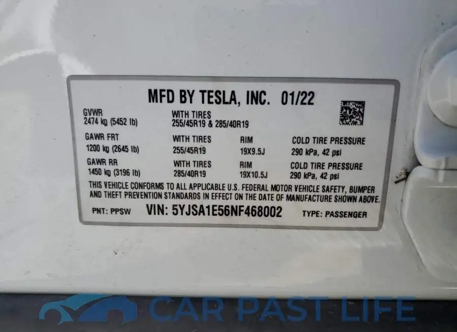 5YJSA1E56NF468002# 12