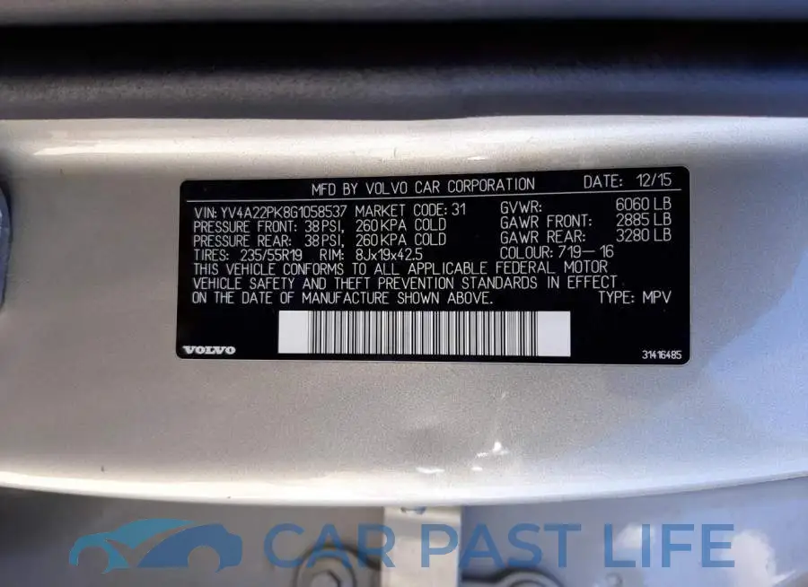 YV4A22PK8G1058537# 13