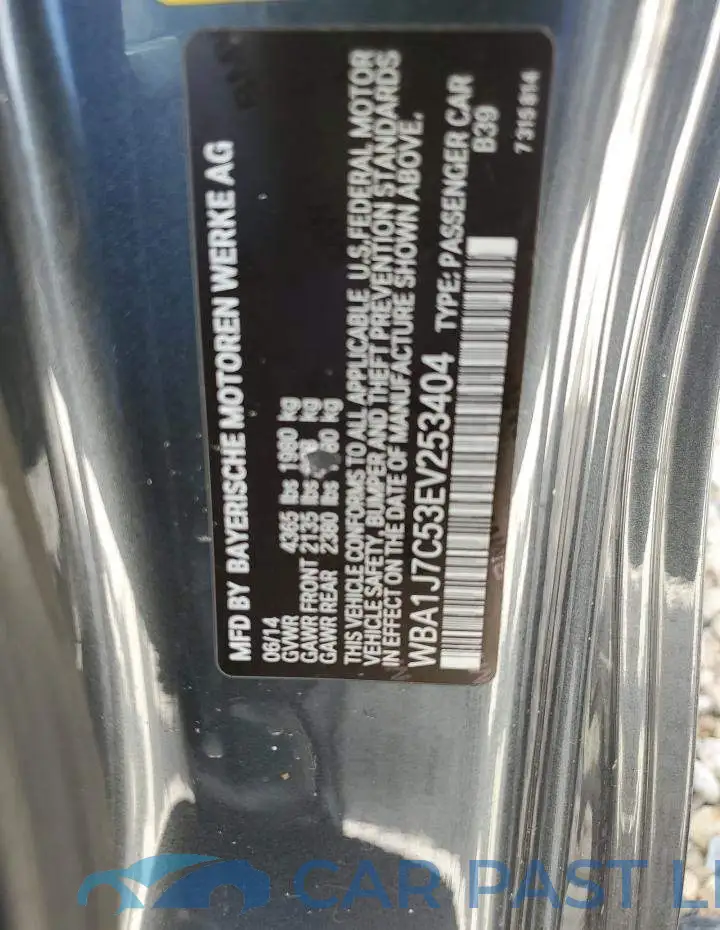 WBA1J7C53EV253404# 12