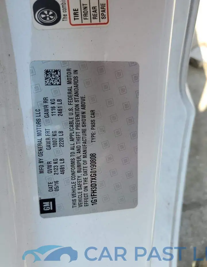 1G1FH3D7XG0190808# 12