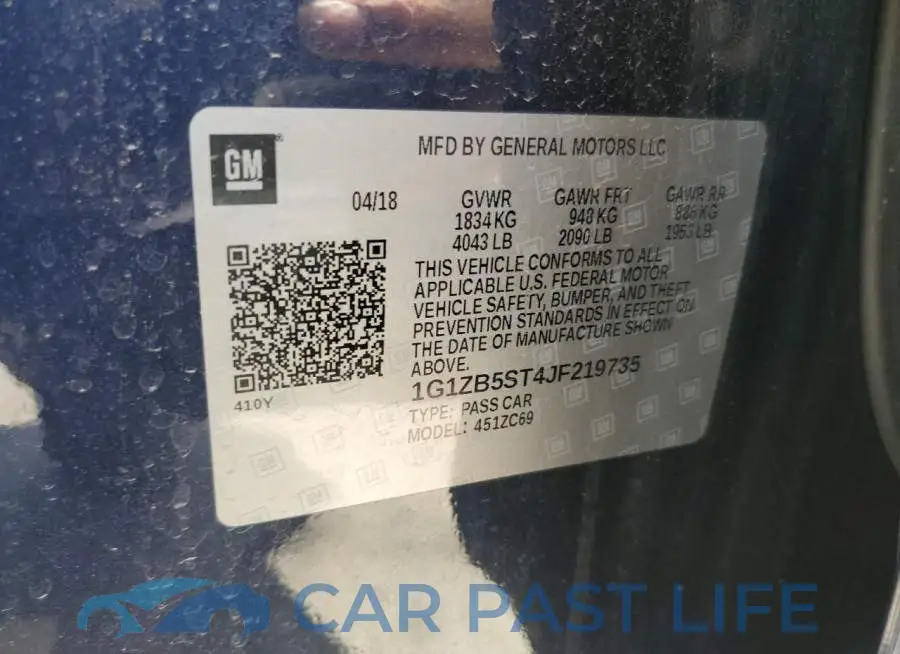 1G1ZB5ST4JF219735# 12