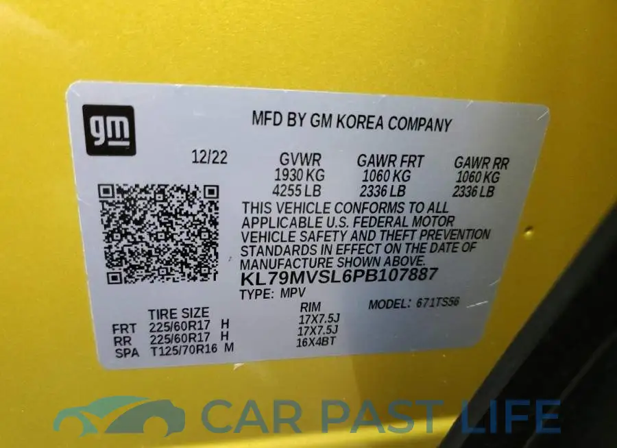 KL79MVSL6PB107887# 12