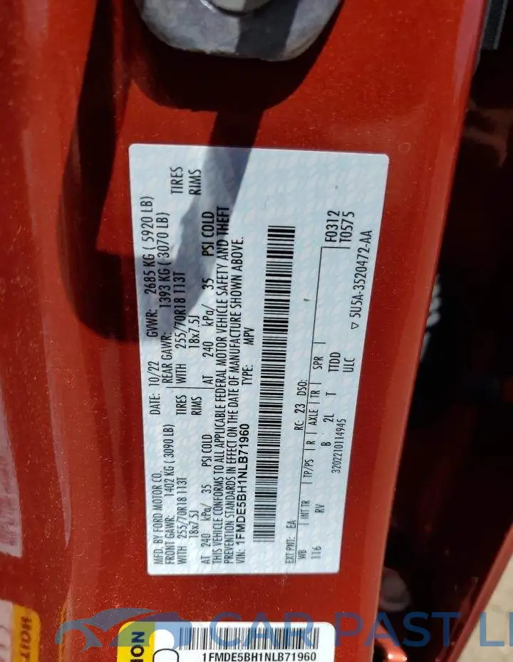 1FMDE5BH1NLB71960# 13