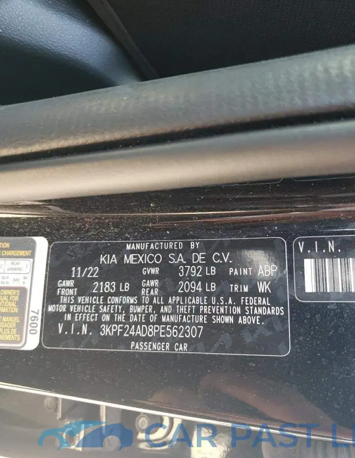 3KPF24AD8PE562307# 12