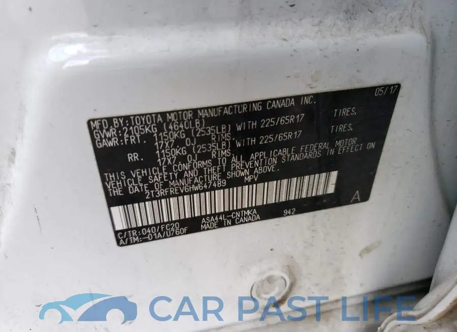 2T3RFREV6HW647489# 13