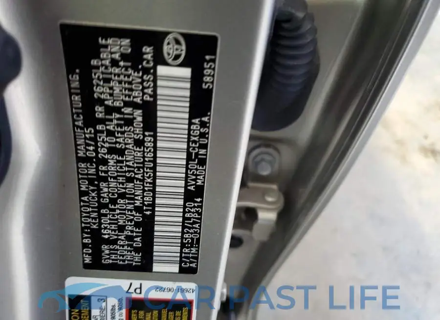 4T1BD1FK5FU165891# 13