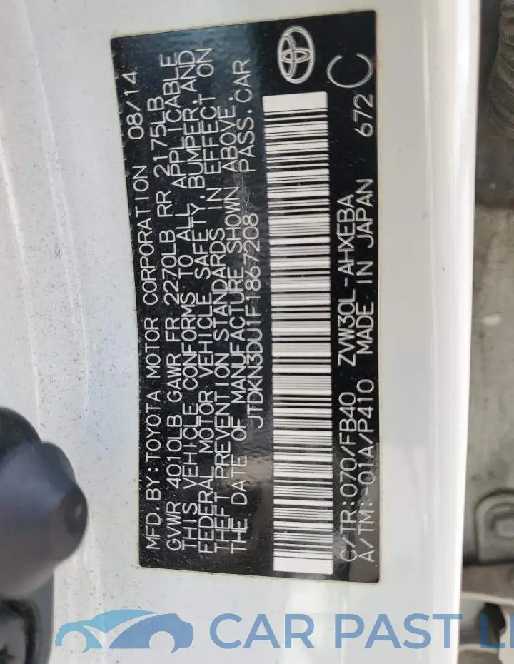 JTDKN3DU1F1867208# 12