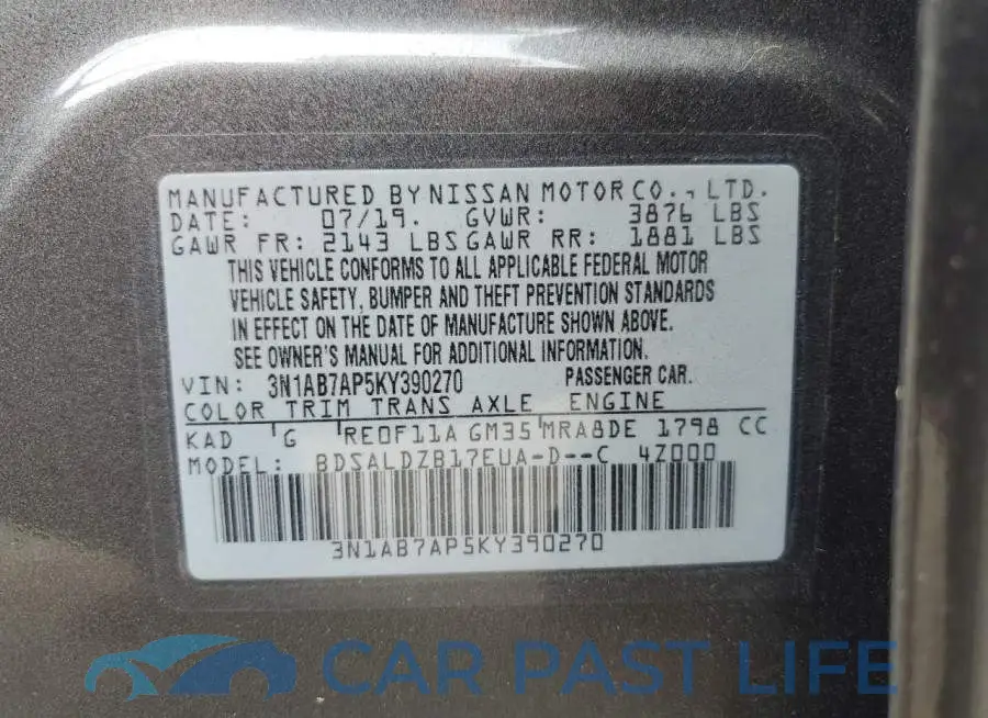 3N1AB7AP5KY390270# 13