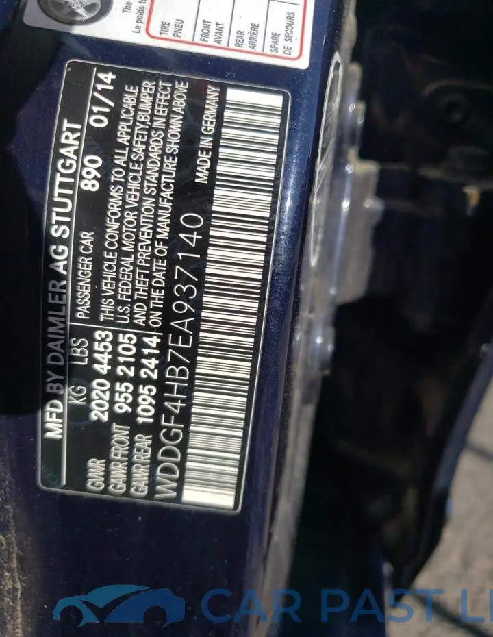 WDDGF4HB7EA937140# 12